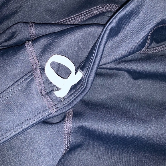 Athleta Leggings Gel Dot Sonar Athletic Capris Navy Blue eh. - Picture 10 of 15